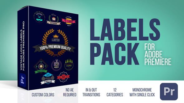 Videohive - Labels Pack - MOGRT for Premiere 29090814