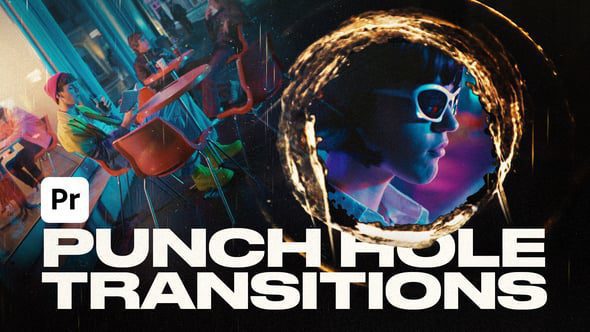 Videohive - Punch Hole Transitions For Premiere Pro 59632138