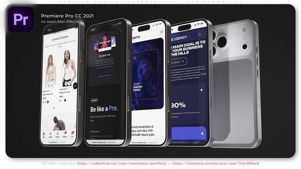 Videohive - Premium Mobile Presentation - App Promotion for Adobe Premiere Pro - 59846342