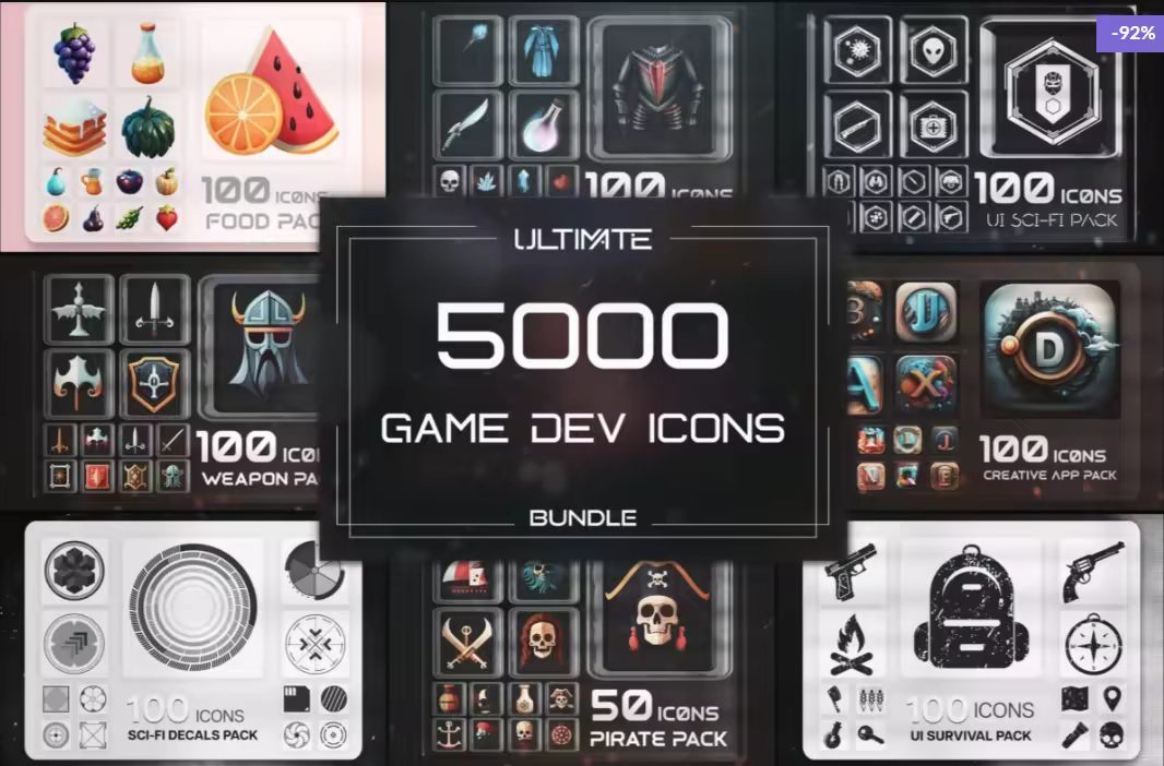 Eldamar Studio - 5000 Game Dev Icons Mega Bundle