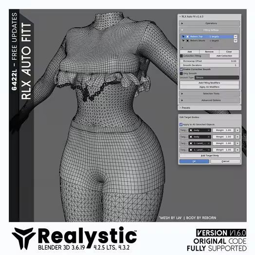 Blender Plugin - [RLX] Auto Fit v1.6.0