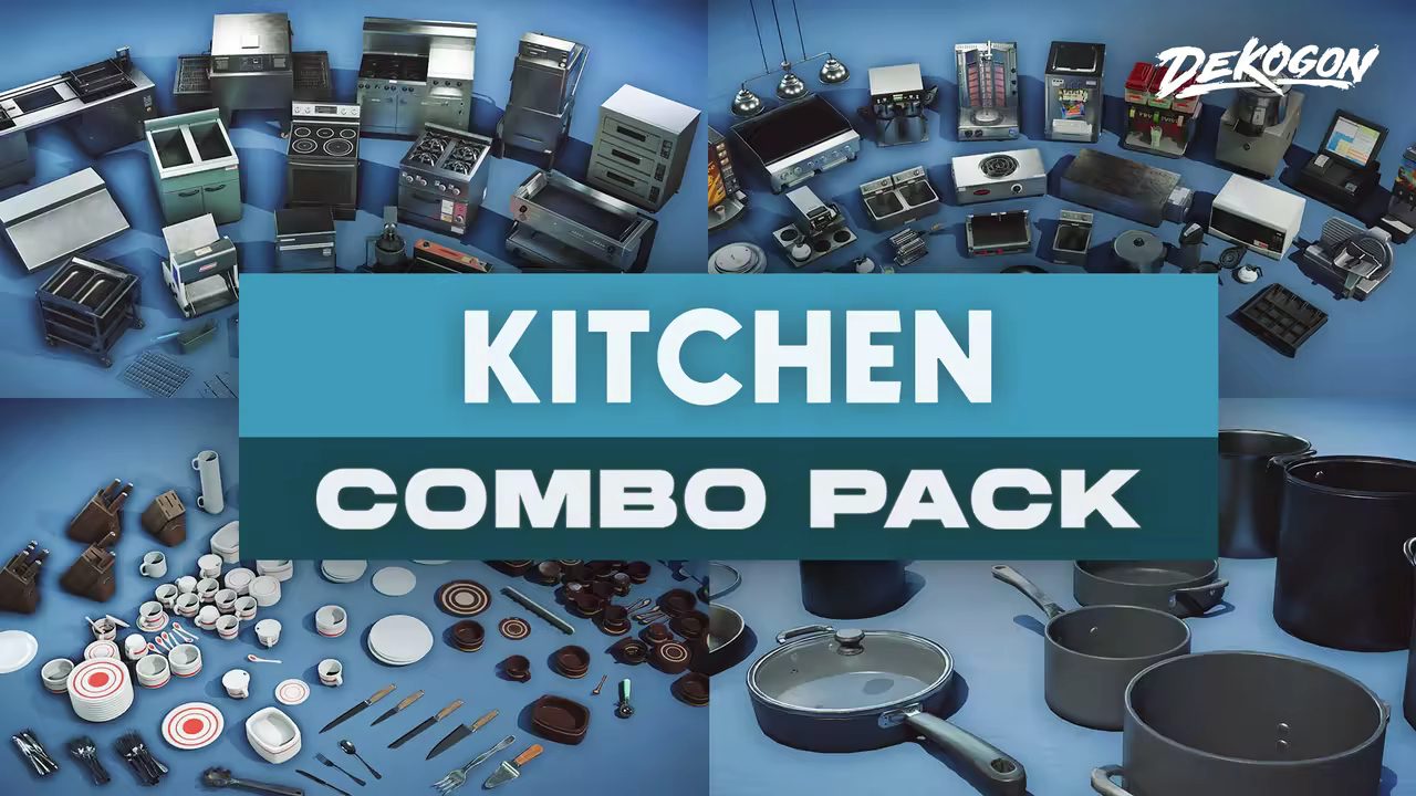 Unreal Engine Marketplace - Kitchen - COMBO Prop Pack (VOL 1-7) (4.26+)