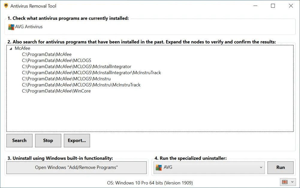 اداة ازالة برامج الحماية Antivirus Removal Tool 2025.10 (v.1) 10 اداة ازالة برامج الحماية Antivirus Removal Tool 2025.10 (v.1)