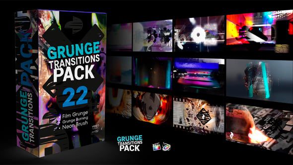 Videohive - Grunge Transitions Pack 60932145