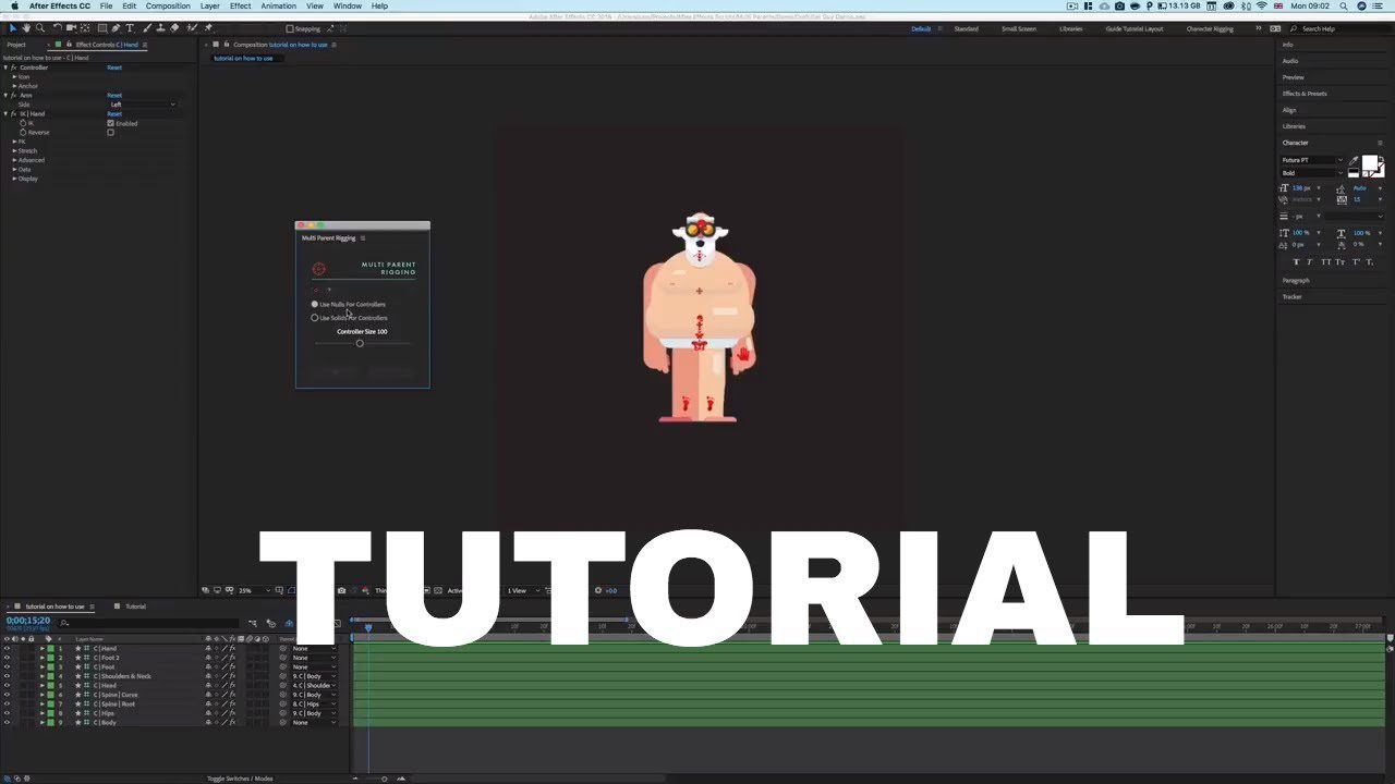 جديد سكربت الافترافكت Multi Parent Rigging كامل