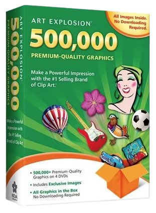 تحميل Art Explosion 500,000: المكتبة الأضخم للصور والرسومات لعام 2026