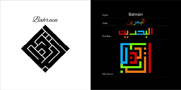 مخطوطات أسماء الدول الإسلامية بالخط الكوفي - حزمة فيكتور احترافية 23xAI