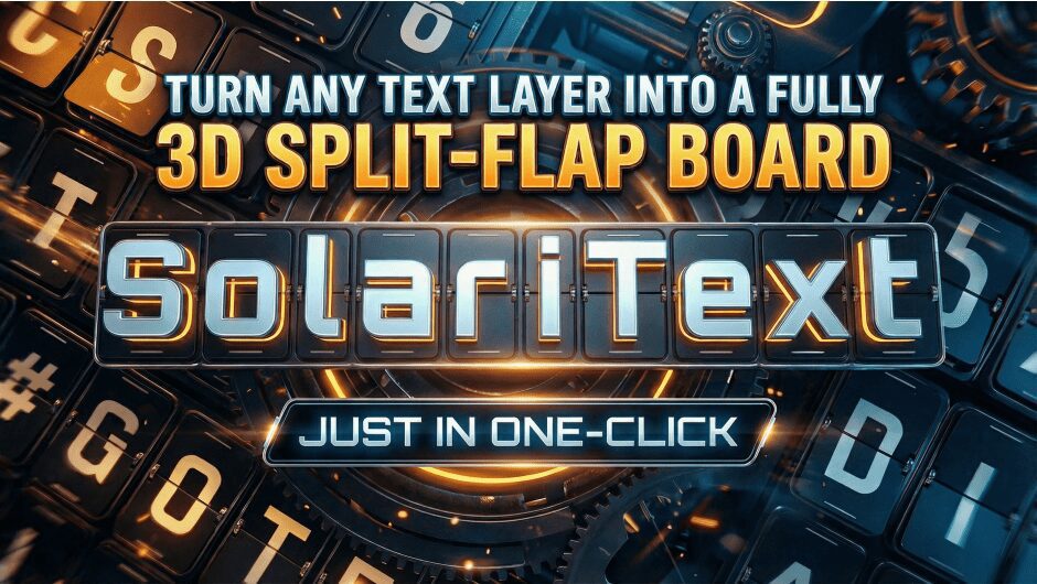 تحميل SolariText للأفتر إفكتس: تصميم لوحات المطارات الميكانيكية 20 تحميل SolariText للأفتر إفكتس: تصميم لوحات المطارات الميكانيكية