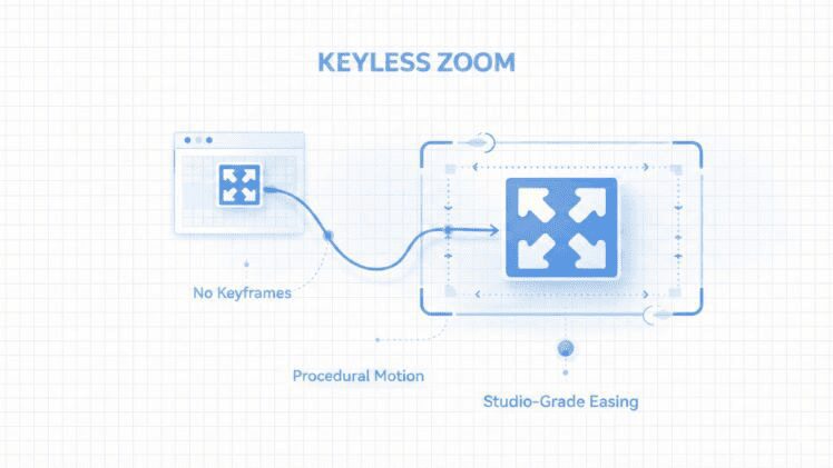 تحميل Keyless Zoom v1.0 - ثورة الزووم التلقائي في After Effects 2026 1 تحميل Keyless Zoom v1.0 - ثورة الزووم التلقائي في After Effects 2026