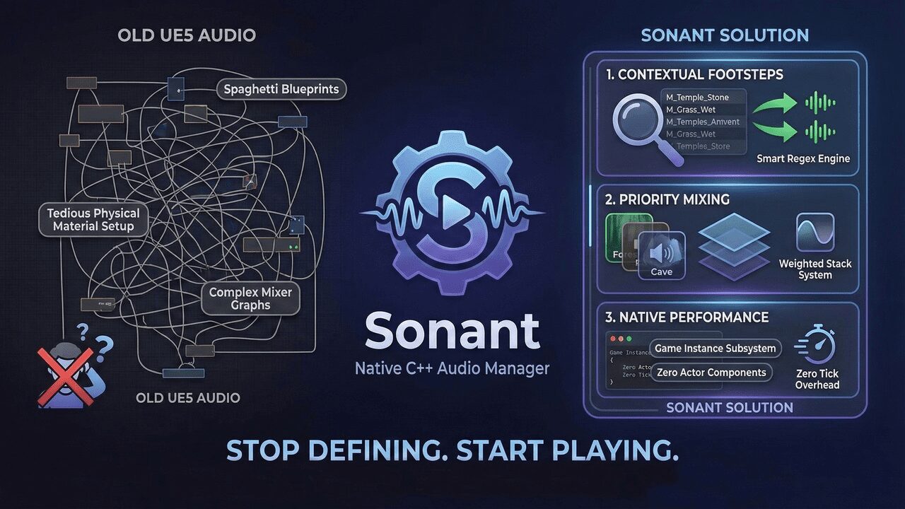 Unreal Engine Marketplace | Sonant Native Contextual Audio Middleware (5.7)