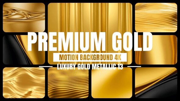 Videohive - Premium Gold Motion Background Pack 4K Vertical MOGRT - 61519076