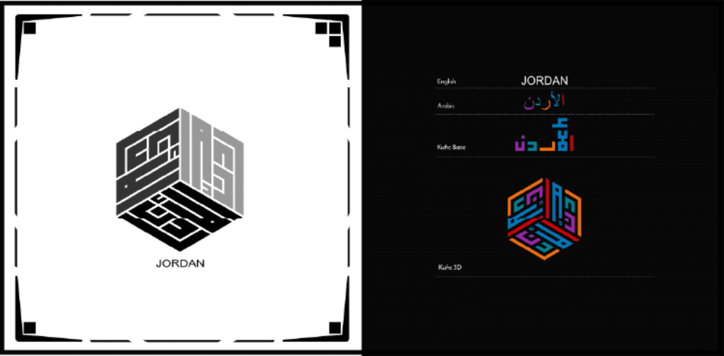 مخطوطات أسماء الدول الإسلامية بالخط الكوفي - حزمة فيكتور احترافية 23xAI