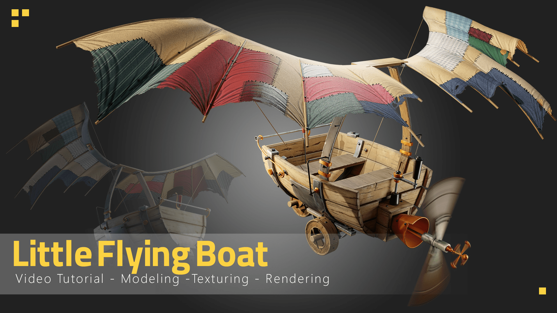 Superhive Market - Little Flying Boat Tutorial Full Process 5 Superhive Market - Little Flying Boat Tutorial Full Process