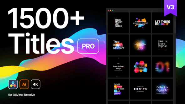 Videohive - Titles Pro | DaVinci Resolve v3 - 34872698