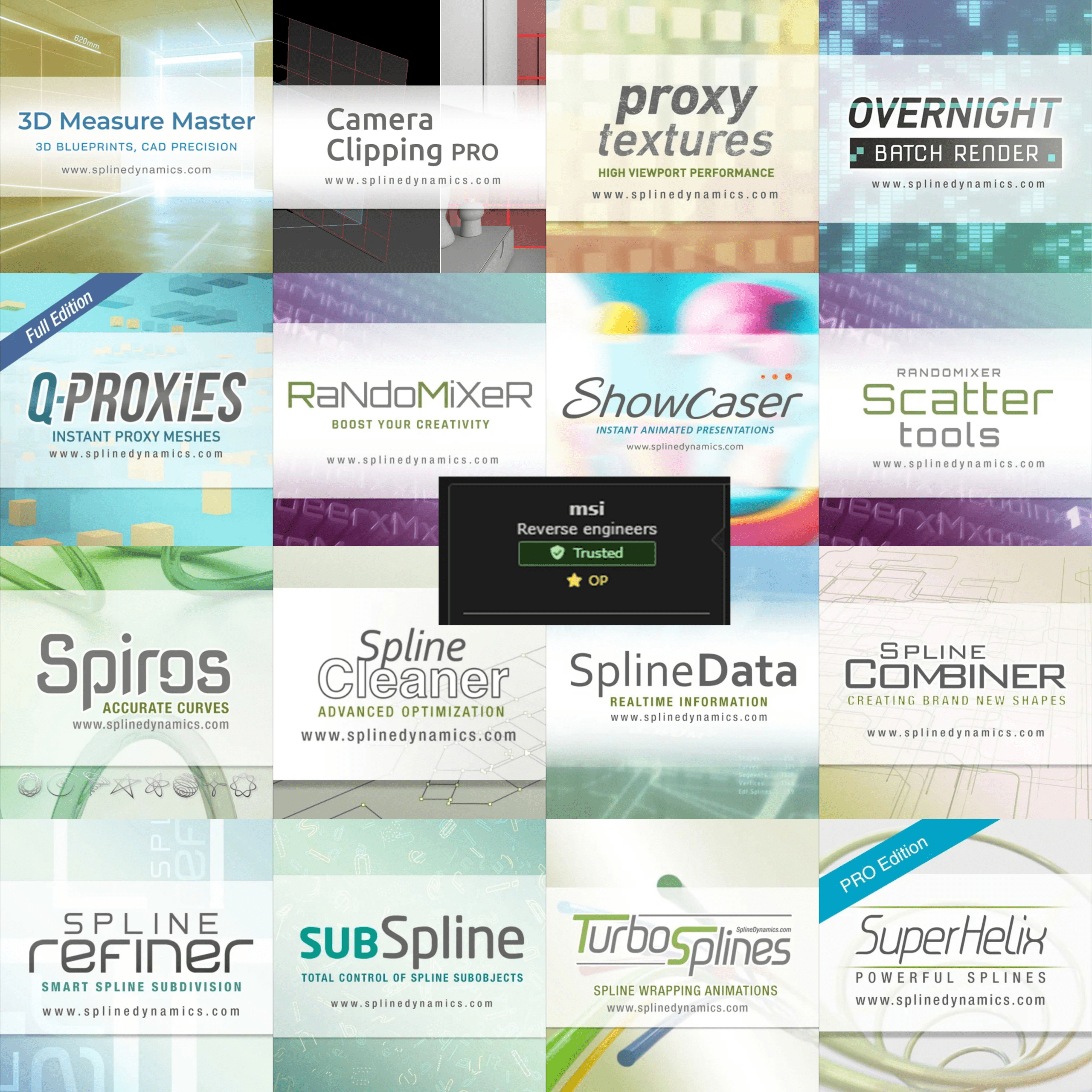 SplineDynamics Scripts for 3ds Max (Bundle Feb 2026)