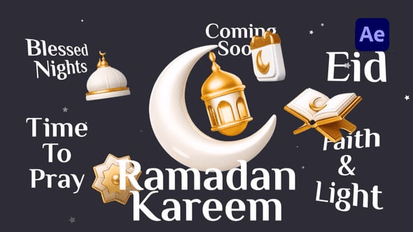 Cute 3D Ramadan Celebration 4 Cute 3D Ramadan Celebration