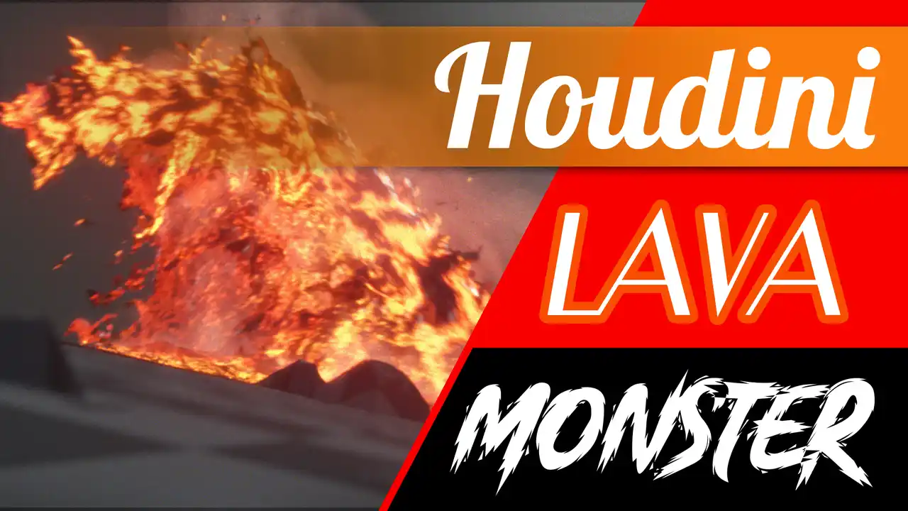 Free Download Houdini Snake Lava Monster Project