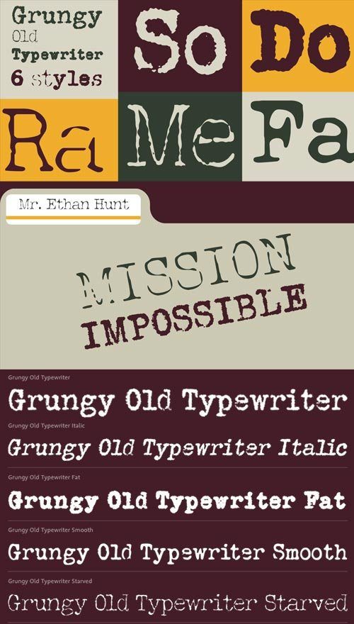 Grungy Old Typewriter Font | Webfont & Desktop | MyFonts 13 Grungy Old Typewriter Font | Webfont & Desktop | MyFonts