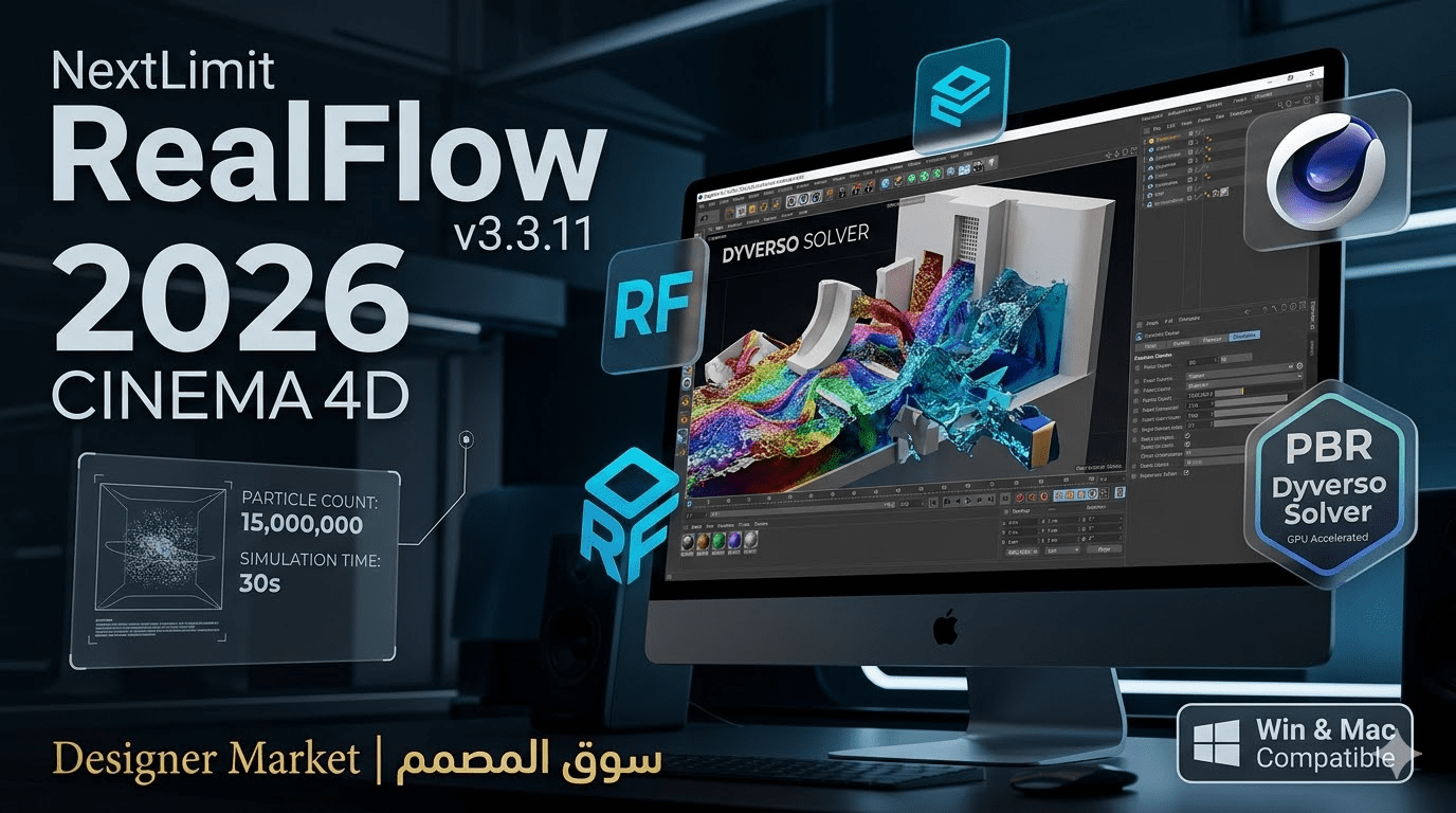 Cinema 4d 2026 - Nextlimit Realflow v3.3.11 Win / Mac 5 مسودة تلقائية
