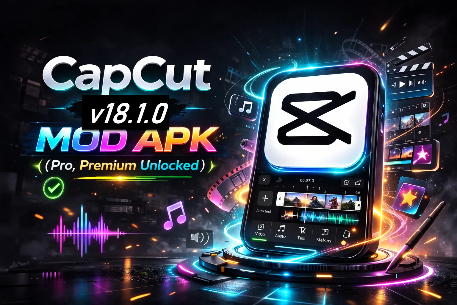 تحميل كاب كت مهكر النسخة المميزة CapCut v17.7.0 MOD APK (Premium Unlocked)