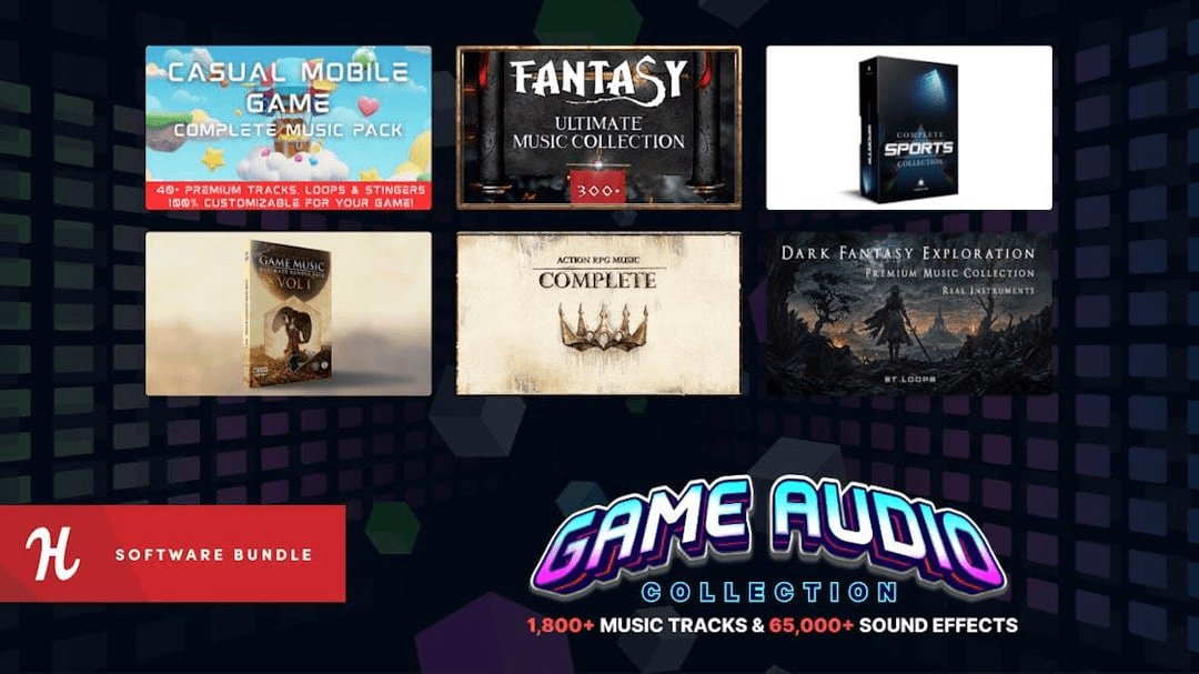 تحميل مكتبة The Game Audio Collection | أضخم مجموعة صوتيات للألعاب (1800 مقطع موسيقي + 65,000 تأثير صوتي) 🕹️🎧