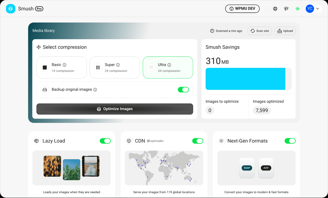 تحميل WP Smush Pro v4.0 كامل | أفضل إضافة لتسريع الوردبريس وتحسين الصور بدون فقدان الجودة 2026