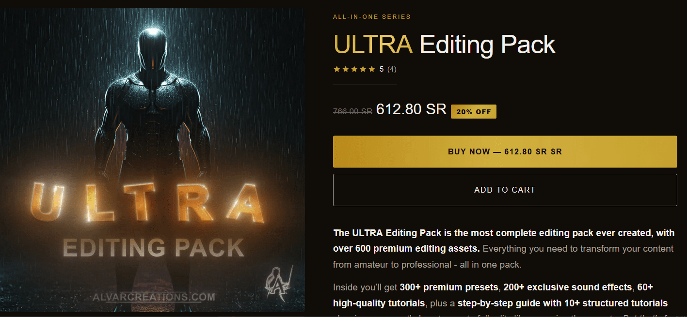 تحميل Alvar Creations ULTRA Editing Pack - أضخم حزمة مونتاج احترافية للمصممين 2026