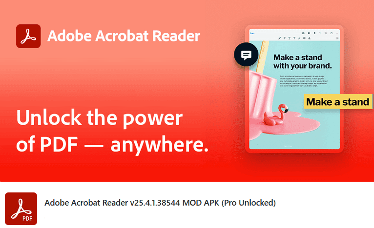 تحميل Adobe Acrobat Reader v25.4.1.38544 MOD APK - النسخة المدفوعة مفتوحة للأندرويد 2026