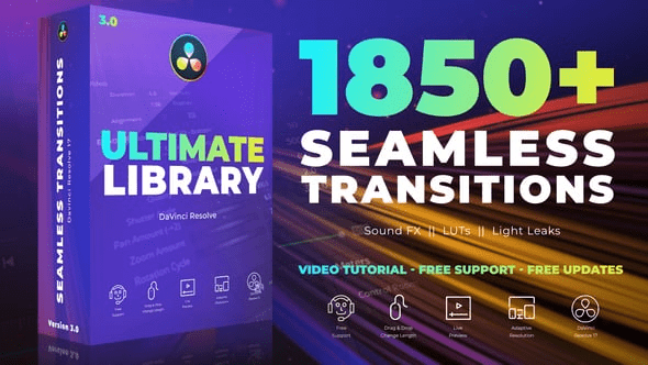 Videohive - Seamless Transitions for DaVinci Resolve V3.2 - 29835571