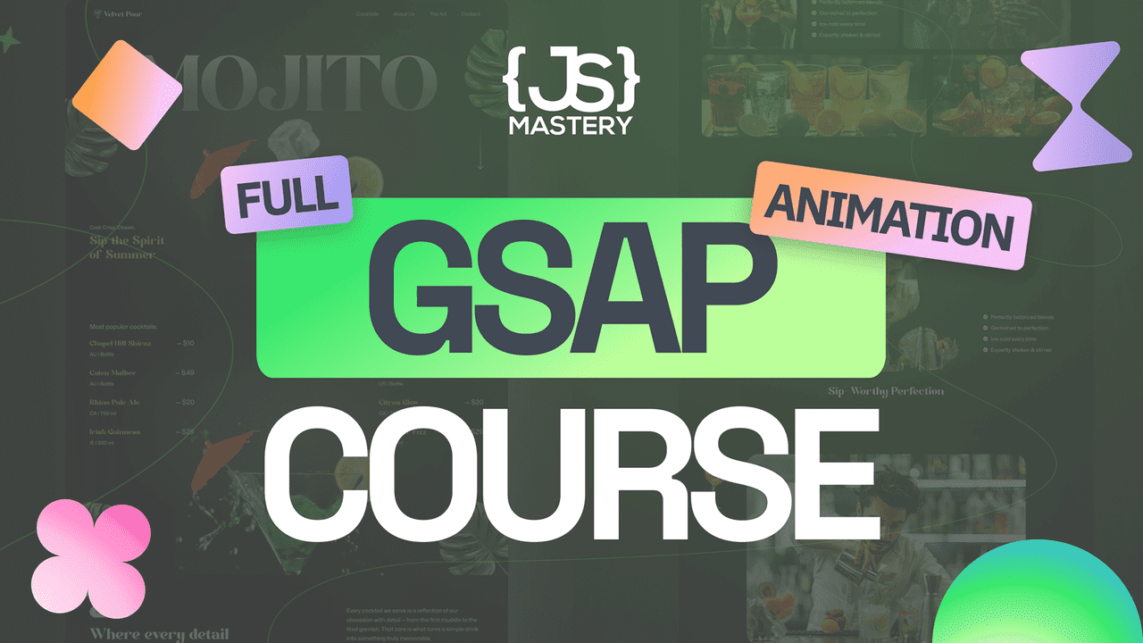 jsmastery - Web Animations Full Course Build a GTA VI Website & Master GSAP