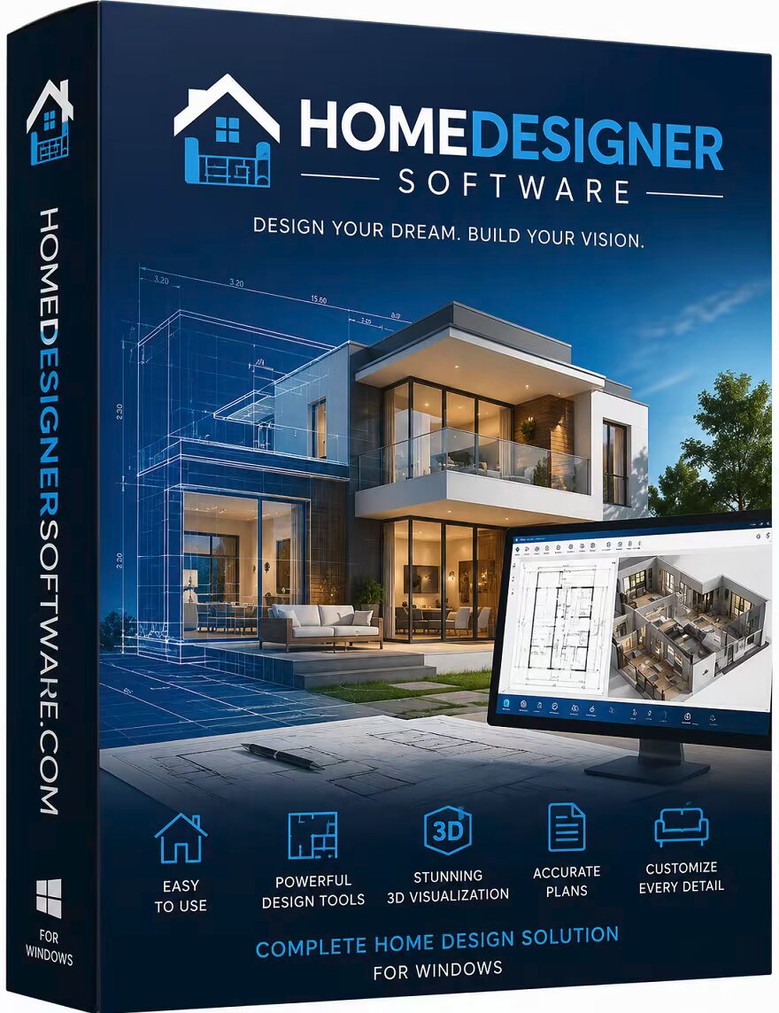 Home Designer 27.3.3.12 (x64) – برنامج تصميم المنازل والديكور الداخلي بمخططات 2D ونمذجة 3D واقعية