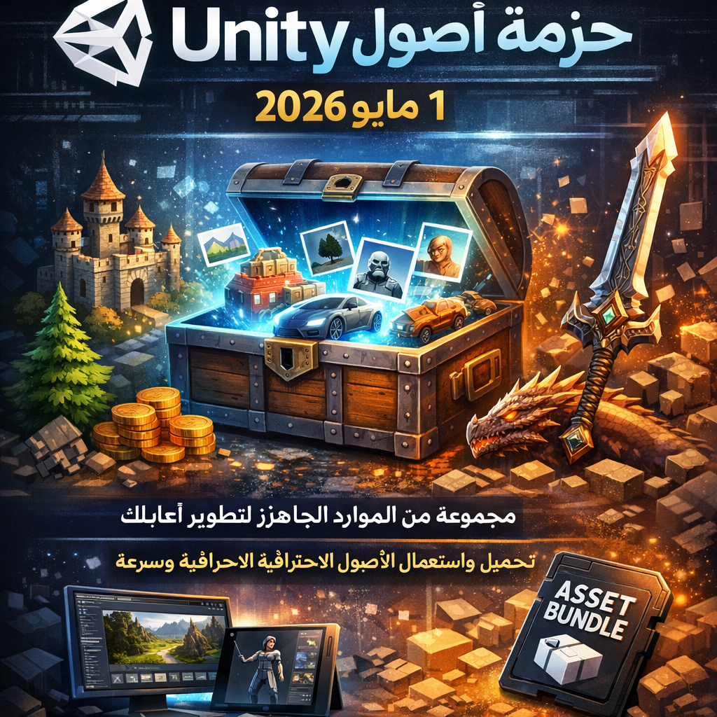 تحميل حزمة Unity Asset Bundle 2026 | أصول ومؤثرات VFX احترافية لتطوير الألعاب