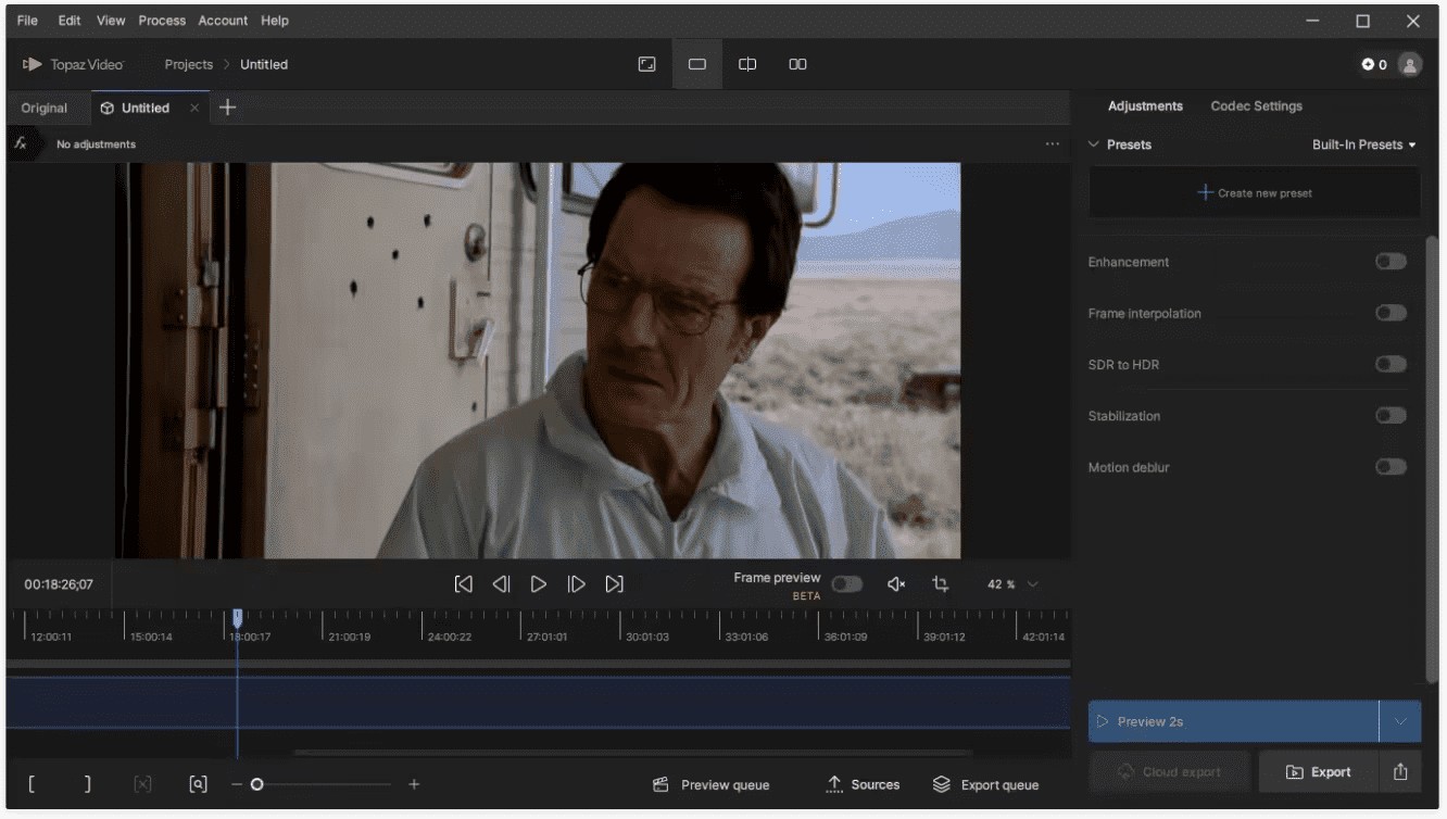 تحميل Topaz Video 1.5 (x64) كامل – الحل الاحترافي لرفع جودة الفيديو وتوضيح التفاصيل بالذكاء الاصطناعي 6 تحميل Topaz Video 1.5 (x64) كامل – الحل الاحترافي لرفع جودة الفيديو وتوضيح التفاصيل بالذكاء الاصطناعي