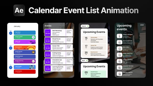 Videohive Vertical Calendar Event Schedule 63918525