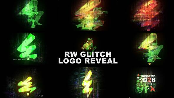 Videohive Realistic Glitch Logo Reveal - 63929438