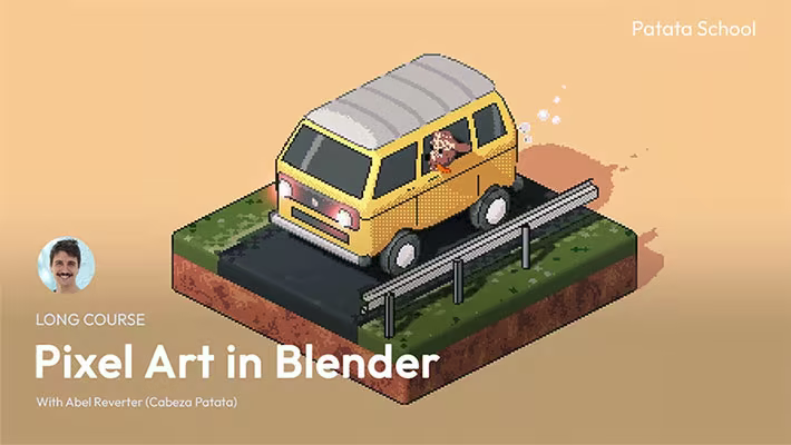 Patata School - Pixel Art in Blender 5 Patata School - Pixel Art in Blender