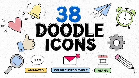 Videohive Doodle Icons 63663923