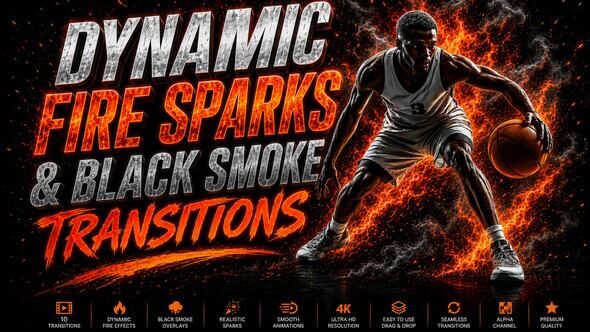 تحميل انتقالات النار والدخان Videohive Fire Smoke لـ DaVinci Resolve