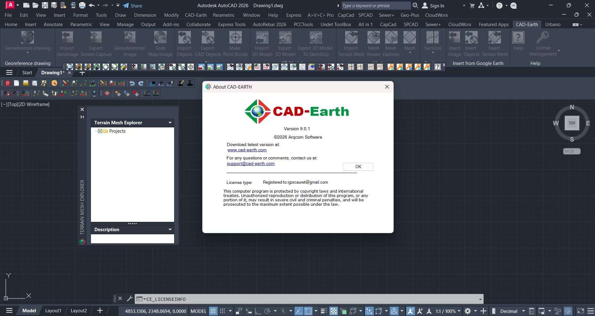 تحميل CAD-Earth v9.0.1 لأوتوكاد 2021–2027 – إضافة ربط AutoCAD بالخرائط الجغرافية