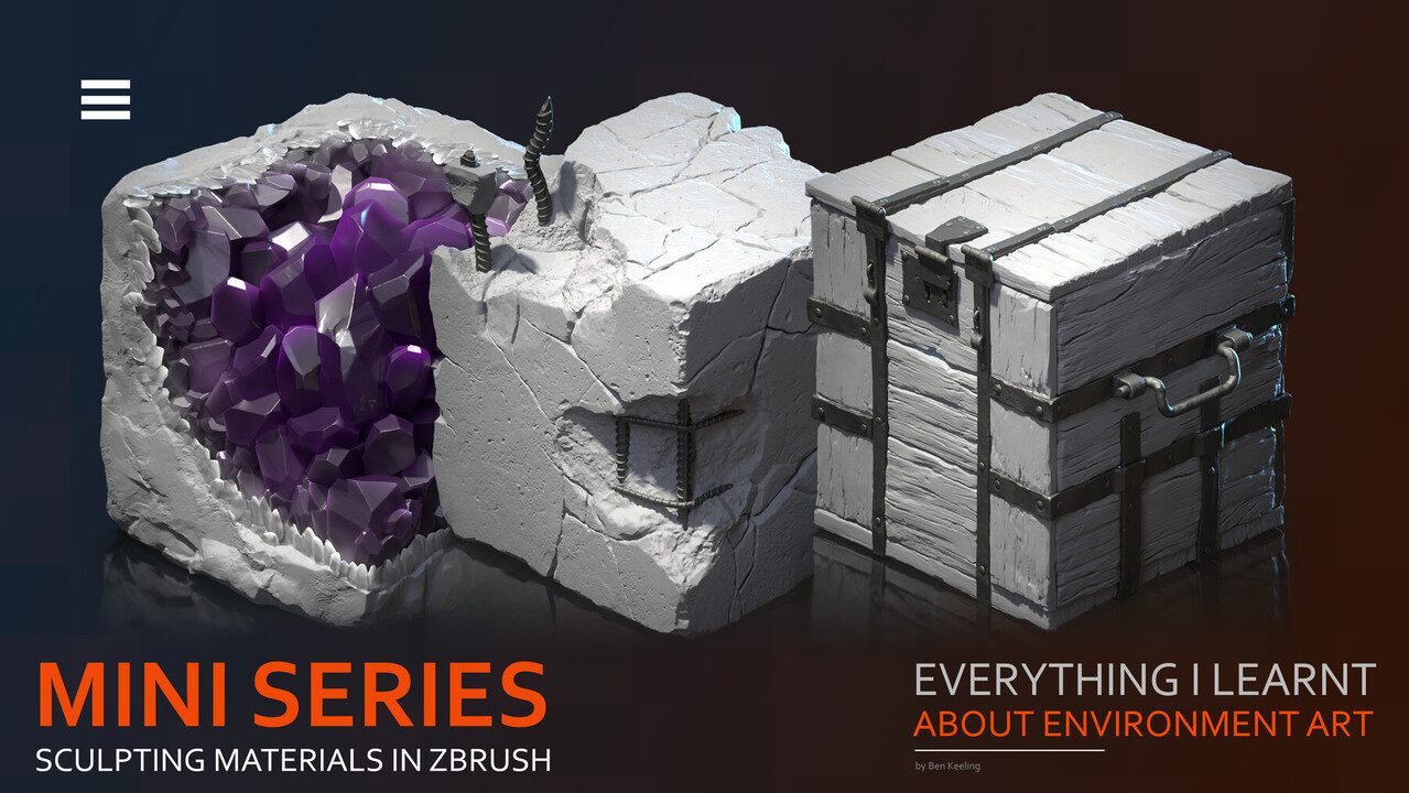 Artstation - Everything I learnt about Environment Art - Mini Series - Sculpting Materials in Zbrush 3 Artstation - Everything I learnt about Environment Art - Mini Series - Sculpting Materials in Zbrush