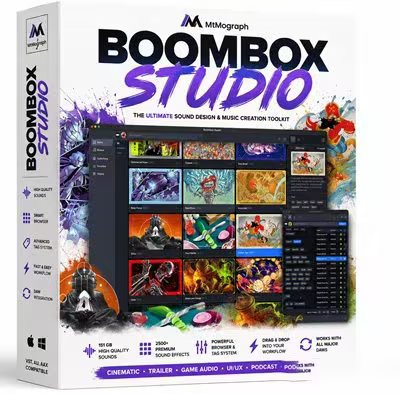 Boombox Studio v1.0.7 تحميل ملحق المؤثرات الصوتية للأفتر إيفكتس