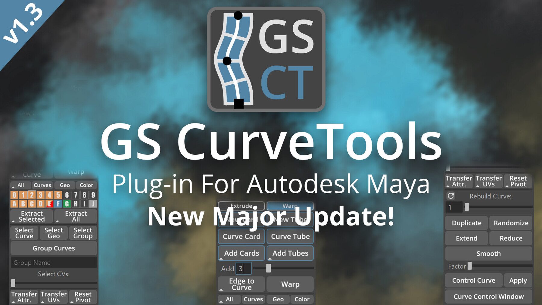 GS CurveTools v1.3 For Maya 2017-2025 WIN