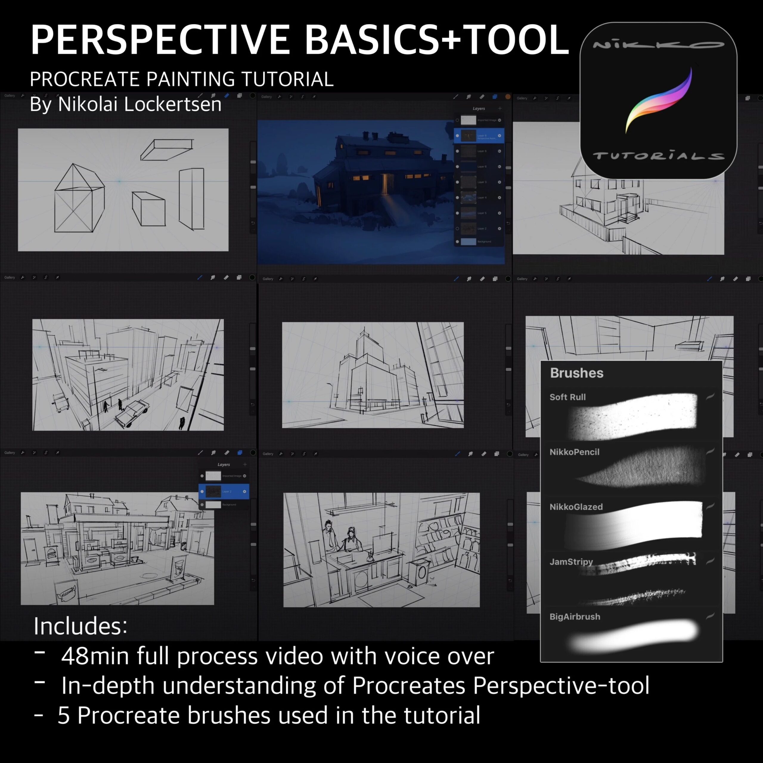 Gumroad - Perspective basics+tool 1 Gumroad - Perspective Basics + Tool - Procreate - Nikolai Lockertsen