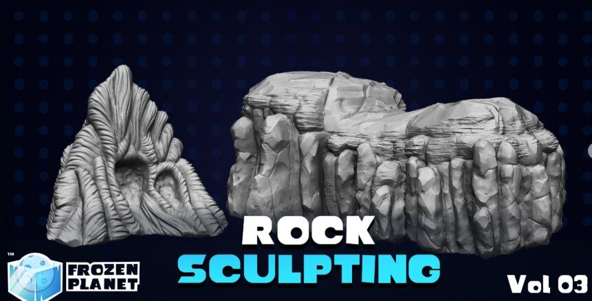 Mastering Rock Sculpting Tutorial in Zbrush Vol 03
