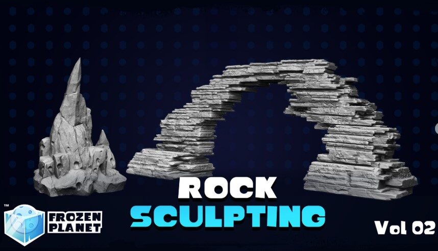 Mastering Rock Sculpting Tutorial in Zbrush Vol 02