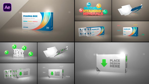 Videohive Pharma Box and Capsule Blister 64415472
