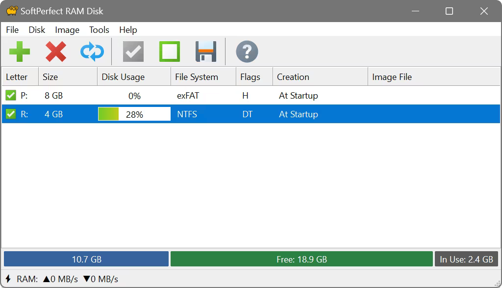 SoftPerfect RAM Disk – تسريع الكمبيوتر بإنشاء قرص افتراضي من الذاكرة RAM