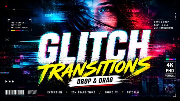 Videohive - Digital Glitch Transition For DaVinci Resolve - 64148256