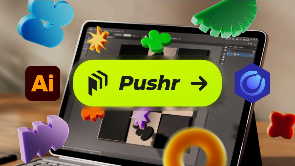 تحميل Aescripts – Pushr for AI & C4D v1.0.1 لأدوبي Illustrator وCinema 4D