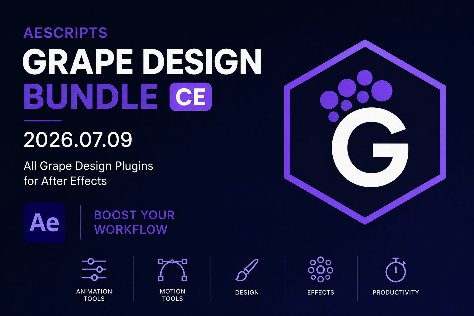 تحميل Aescripts – Grape Design Bundle CE 2026.07.09 لأدوبي After Effects 5 تحميل Aescripts – Grape Design Bundle CE 2026.07.09 لأدوبي After Effects